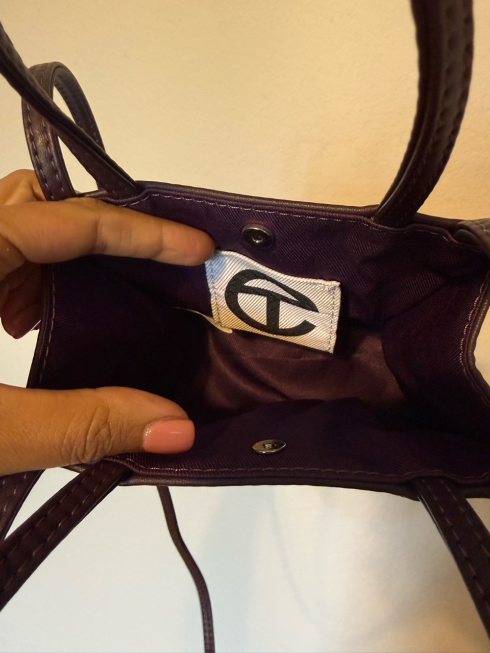 Telfar | Eggplant small Crossbody mini Tote - Picture 6 of 7